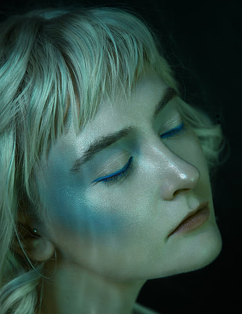 Closed eyes makeup, Face portrait, Model beauty HD phone wallpaper