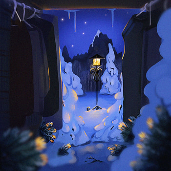 Winter, Art, Night, Snow, Lamp, Lantern HD phone wallpaper