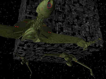 star trek borg and a bird of prey HD wallpaper