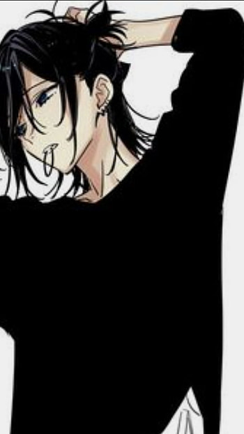 Idk, long hair, black, anime boy HD phone wallpaper