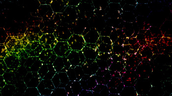Abstract, Dark, Multicolored, Motley, Lines, Stains, Spots, Hexagons, Hexagonals HD wallpaper