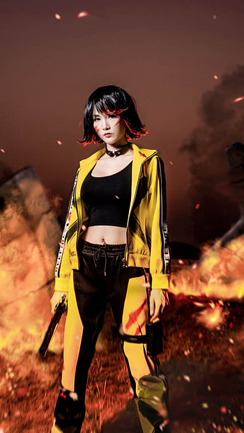 Fire , fire girl HD phone wallpaper