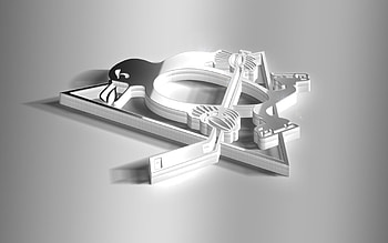 3D logo, Pittsburgh Penguins HD wallpaper