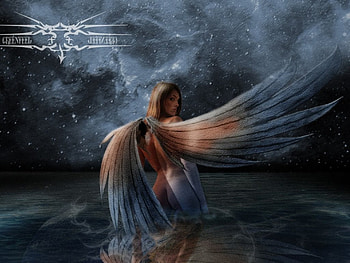 The Dream from the Star, blue, angel HD wallpaper