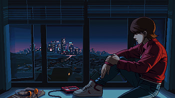 Looking Skyline City Bit Art , 8-bit, pixel, artist, artwork, digital-art HD wallpaper
