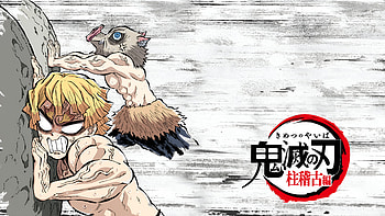 Zenitsu and Inosuke, Anime, Demon Slayer: Kimetsu no Yaiba, Zenitsu Agatsuma, Inosuke Hashibira HD wallpaper