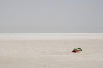 Beach, Sand, Horizon, Coast, Minimalism, Boat HD wallpaper