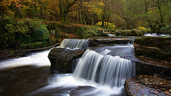 River, waterfall, rocks, nature HD wallpaper
