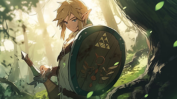 Forest Warrior Fantasy Art, Link, The Legend of Zelda, fantasy, adventure, video game, fantasy adventure HD wallpaper