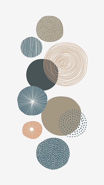 premium vector of Round patterned doodle background vector 844910 in 2020. Geometric art prints, Geometric art, Doodle background, Pastel Circle HD phone wallpaper