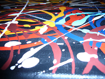 Acrylic paint, color, up close, bright HD wallpaper