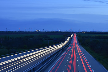 Nature, Road, Movement, Traffic, Evening HD wallpaper
