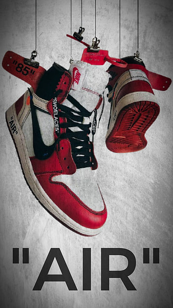 Off-White Jordan 1s, off_white, red HD phone wallpaper