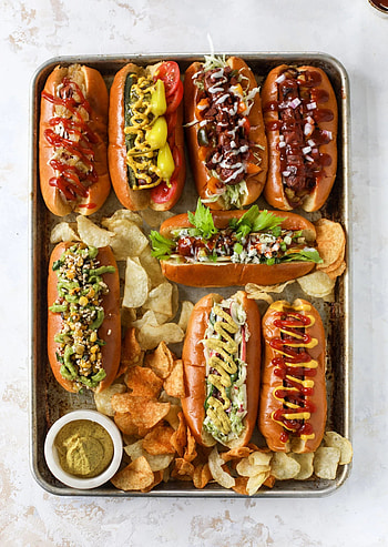 Hot dog bar, Creative toppings, Fancy variation, Customizable HD phone wallpaper