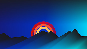 Mountain Fantastic Abstract , retrowave, mountains, artist, artwork, digital-art HD wallpaper