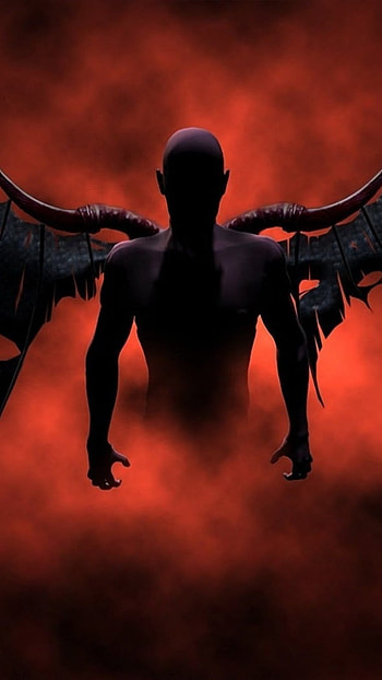 Black Devil, Red Smokes, Background HD phone wallpaper