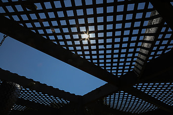 Dark, Shine, Light, Grid, Roof HD wallpaper