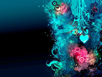 red love , dark blue, black, heart, red HD wallpaper