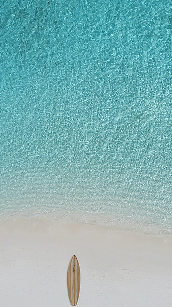 Water, Sea, Beach, Minimalism, Surfboard HD phone wallpaper