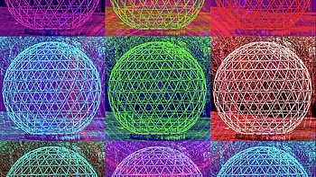Colorful Balls Lines Intersection Abstract HD wallpaper