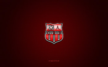 CR Belouizdad, Algeria football club, red logo, red carbon fiber background, Ligue Professionnelle 1, football, Algiers, Algeria, CR Belouizdad logo HD wallpaper