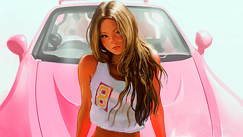 Pink Vibes, artist, artwork, digital-art, artstation HD wallpaper