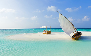Maldives beach, Tropical sea, Sandy paradise, Summer vibes HD wallpaper