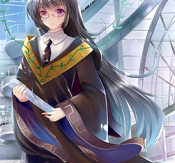 Graduation, cute, long hair, beauty, nice, lady, sunglasses, maiden, glasses, female, coat, sexy, sweet, hot, girl, beautiful, black hair, kawaii, anime girl, anime, pretty, lovely HD wallpaper