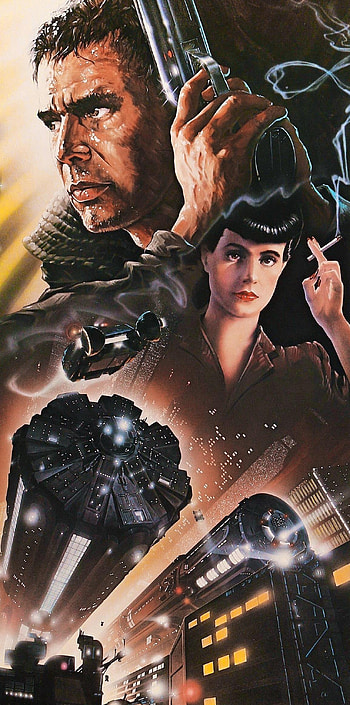 Blade Runner 1982, Classic sci-fi, Iconic visuals, Groundbreaking film HD phone wallpaper