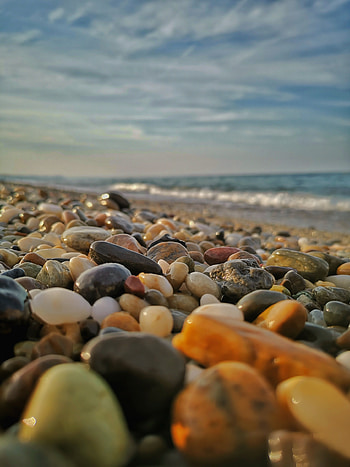 Deniz, Bulut, Gökyüzü, Su, Taşlar, Doğa, Sea HD phone wallpaper