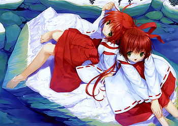 Anime, Water, Girls, Rock, Stone HD wallpaper