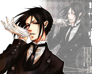 Sebastian, black, deamon, black butler HD wallpaper
