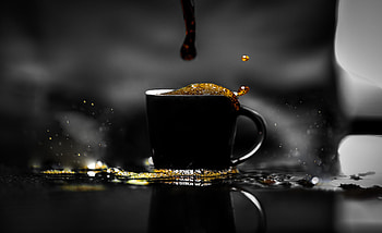 Coffee, Dark, Cup, Spray, Foam, Drink, Beverage HD wallpaper