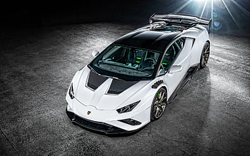 2022, Lamborghini Huracan EVO, , front view, exterior, Vorsteiner, white Huracan, Huracan tuning, Italian supercars, Lamborghini HD wallpaper