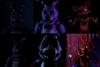 Foxy (Five Nights at Freddy's), Bonnie (Five Nights at Freddy's), video game, Freddy Fazbear's Pizza, Five Nights at Freddy's HD wallpaper
