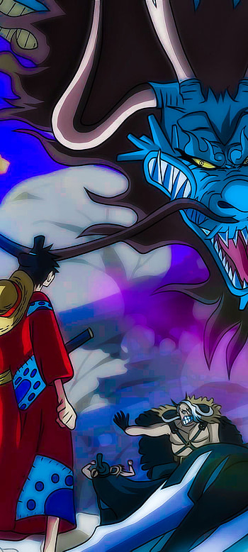 Luffy vs Kaido, monkey d luffy, shonen, straw hats, onepiece, wano, one piece, straw hat, anime, one-piece HD phone wallpaper