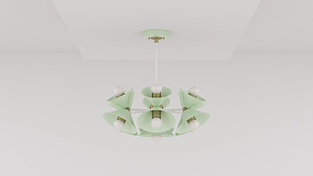 Horton mint green, Modern ceiling light, Chandelier cups, Sleek design HD wallpaper