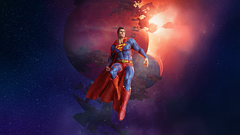 Superman Mid Air Action, superman, superheroes, artwork, art, digital-art HD wallpaper