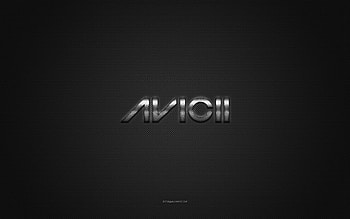 Avicii logo, silver shiny logo, Avicii metal emblem, gray carbon fiber texture, Avicii, brands, creative art, Avicii emblem HD wallpaper