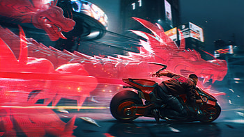 Cyberpunk 2077 Bike HD wallpaper