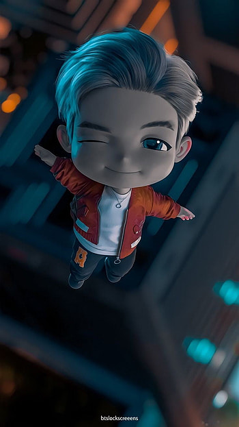 Jimin, BTS, KoreanBoy, Chibi, Park HD phone wallpaper