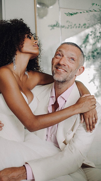 Vincent Cassel, Celebrity wedding, Tina Kunakey, Interracial couple HD phone wallpaper