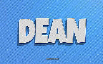 Dean, blue lines background, with names, Dean name, male names, Dean greeting card, line art, with Dean name HD wallpaper