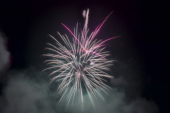 Holidays, Smoke, Salute, Sparks HD wallpaper