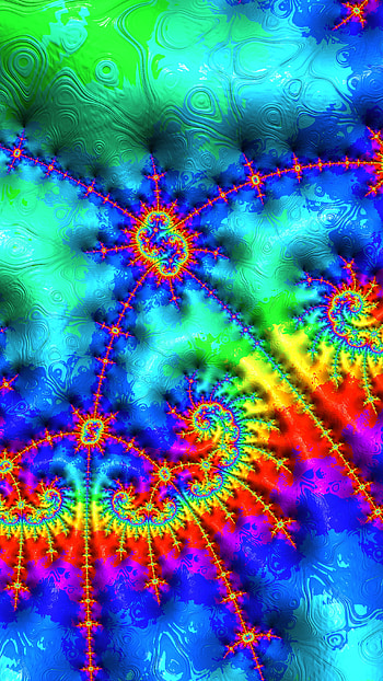 Trippy Psychedelic Trance Fractal, trance, trippy, psychedelic, colors, Abstract, fractal HD phone wallpaper