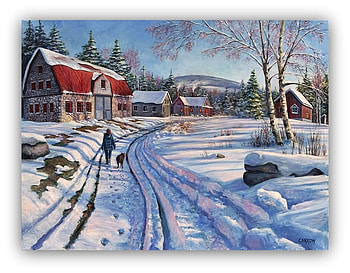 winterdream, winter, country, house, snow HD wallpaper