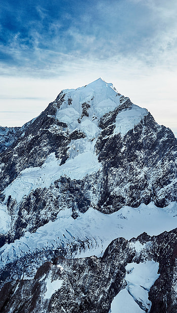 Snowy mountains in New Zealand, Winter wonderland, Awe-inspiring peaks, Pristine beauty HD phone wallpaper
