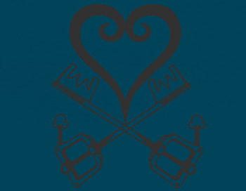 Dual Keyblades, blue, keyblade, kingdom hearts, heart HD wallpaper