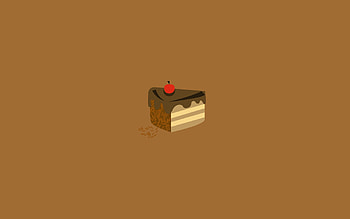 Vector, Cake, Sweet, Berry, Puff, Piece HD wallpaper