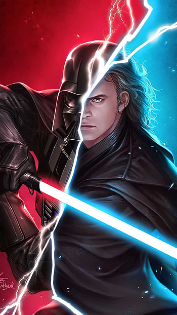 Darth Vader, Dark side presence, Menacing aura, Powerful figure HD phone wallpaper